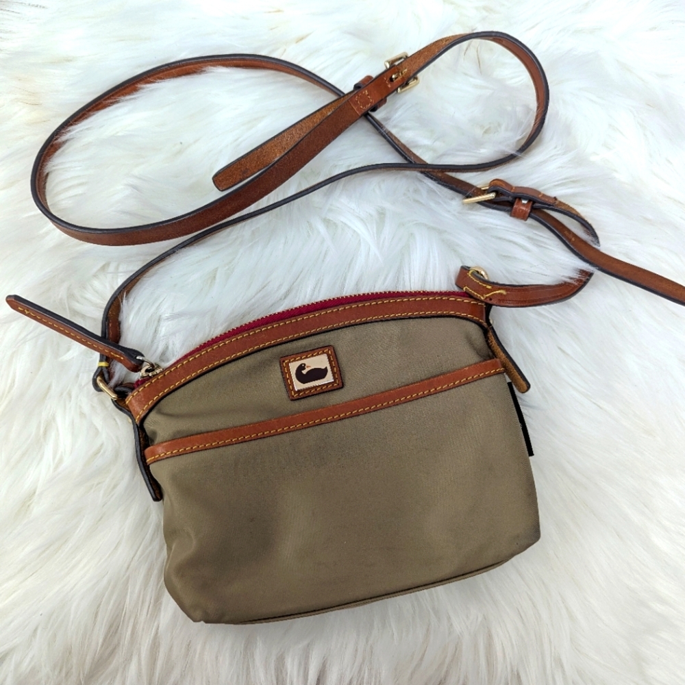 Dooney And Bourke Wayfarer Domed Crossbody Taupe Tan